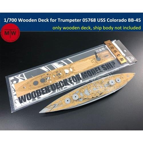 1/700 Scale Wooden Deck for Trumpeter 05768 USS Colorado BB-45 1944 Battleship Model Kit TMW00045