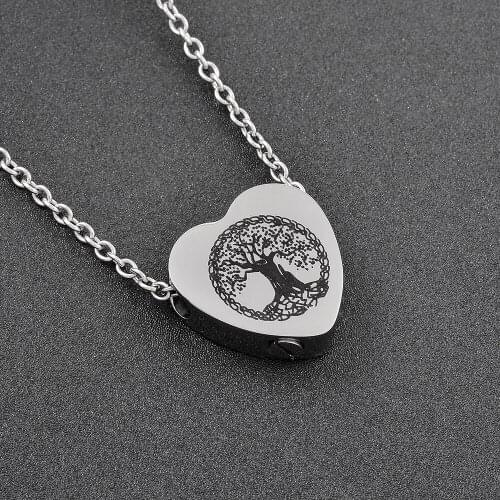 IJD9813 Elegant Tree Of Life Cremation Urn Necklace Urn Charm Funeral Keepsake Memorial Pendant Wholesale or Retail