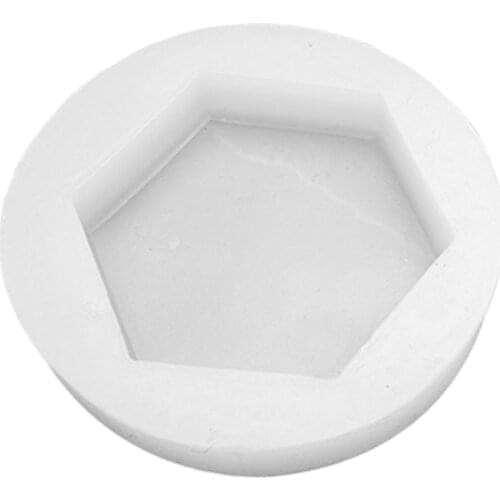 Creative Diy Epoxy Resin Hexagonal Silicone Mold Round Base Tray Mold Mousse Chocolate Cake Silicone Food Mold