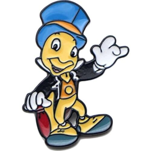 LT1098 Cartoon Cute Pinocchio Enamel Pin Movie Brooches Bag Lapel Pin for Badge backpacks Decoration Jewelry Gift Accessories