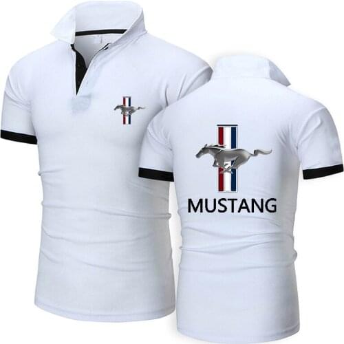 2021 New T-shirts Fashion Mustang Shirts Mens Harajuku Summer Comfortable Short Sleeves outfit Shirts Cotton Top