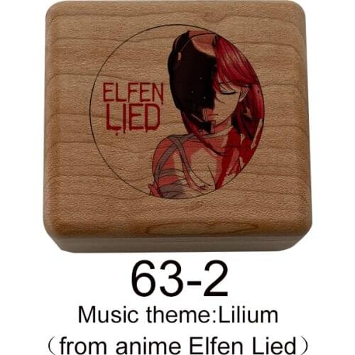 Elfen Lied theme lilium Music Box Custom Song mechanical color print Gift for Christmas Birthday girlfriend kids home decoration