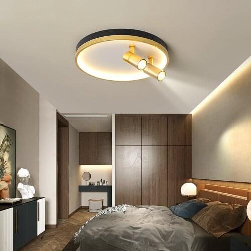 2021 New Remote Control Aluminum Bedroom Ceiling Light Nordic Fashion Room LED Light Adjustable Disc Ceiling Downlight