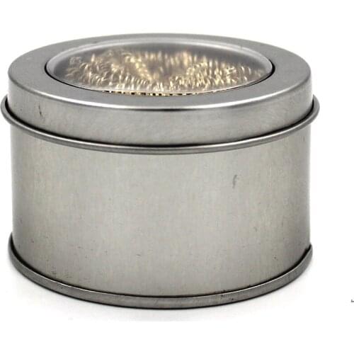 New Cleaning Ball Desoldering Soldering Iron Mesh Filter Cleaning Nozzle Tip Copper Wire Cleaner Ball Metal Dross Box Clean Ball