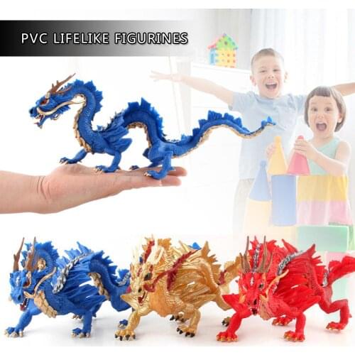 Original Simulation Chinese Dragon PVC Lifelike Figurines Educational Toy Birthday Gift Collection for Ages 3 and Up Kids