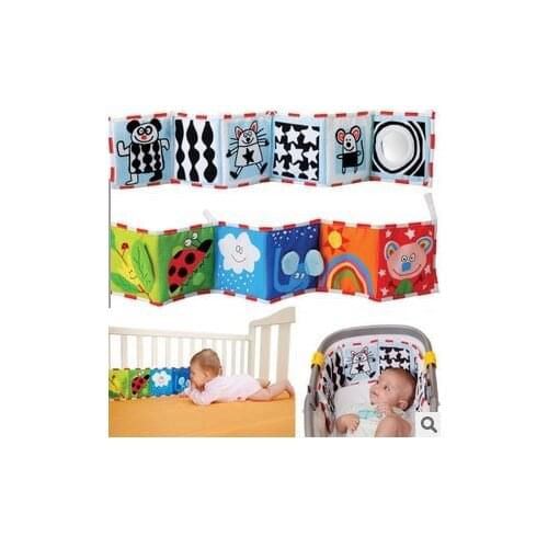 Clip-On Pram Book Baby Crib Book Early Education Cloth Book Owl