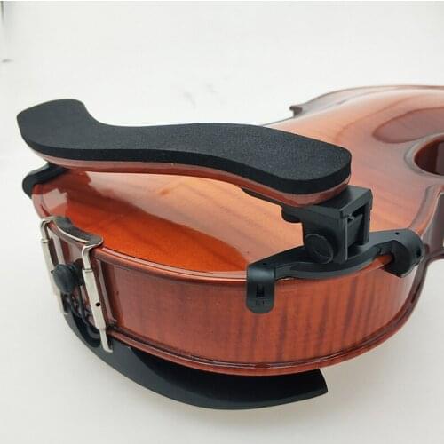 4/4 and 3/4 Violin Adjustable Shoulder Rest with Sponge Pad Contact Surface Imitation Wood Grain for Beginners and Professionals