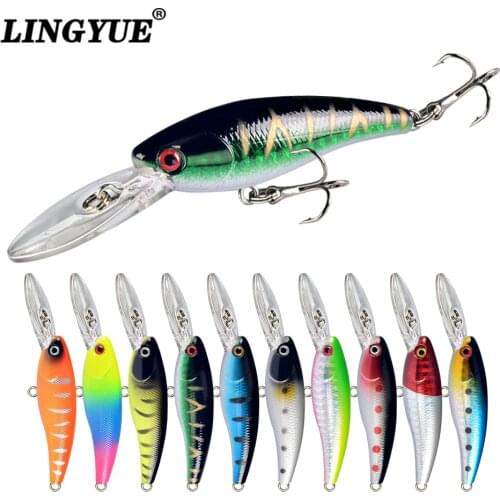 1pcs Fishing Lures Lifelike Minnow Lure High Quality Crankbait Wobblers Fishing Tackle Artificial Make 10 Colors Bass Fish Bait