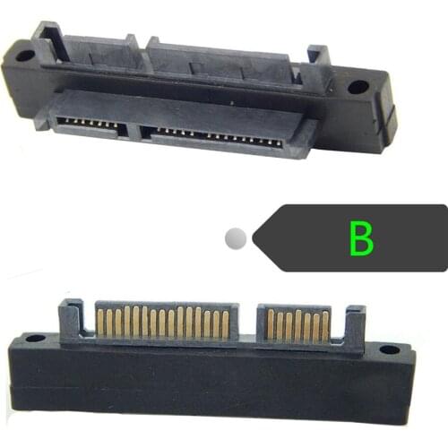 SATA 22 Pin Male to 22 Pin Female Lfet Angle Adapter