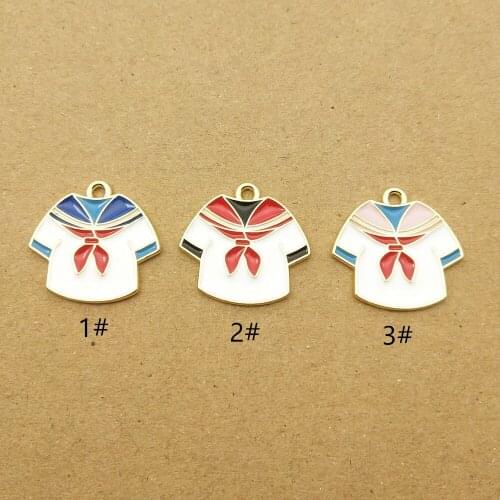 10pcs 18x20mm enamel clothes charm for jewelry making and crafting fashion earring pendant necklace bracelet charm