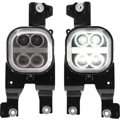 LED Fog Light Assembly with Daytime Running Lights for 2008 2009 2010 Ford F250 F350 F450 F550 Bumper Driving Fog Lamp