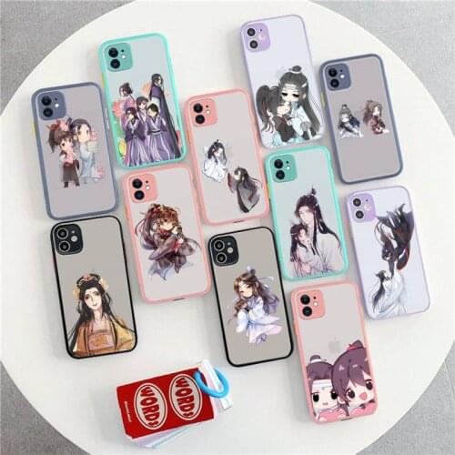TOPLBPCS Mo Dao Zu Shi MDZS Anime Phone Case for iPhone X XR XS 7 8 Plus 11 12 pro MAX Translucent Matte Shockproof Case