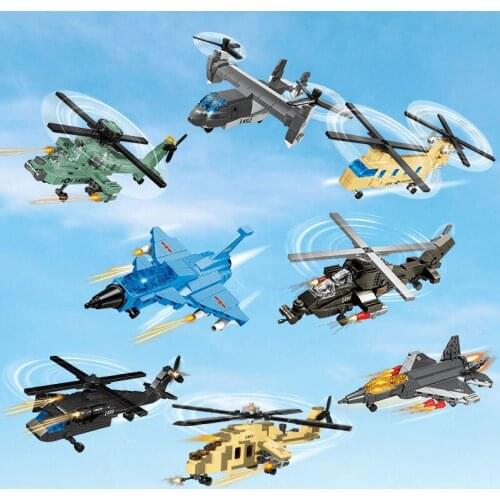 WW2 Military Series World War II Fighter Transport Aircraft Reconnaissance Aircraft DIY Model Building Blocks Toys Gifts