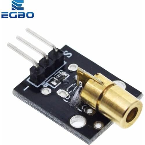 1PCS EGBO KY-008 650nm Laser sensor Module 6mm 5V 5mW Red Laser Dot Diode Copper Head for arduino DIY Kit