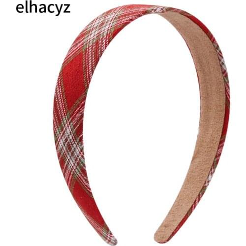 1PC New Chic Women Vintage Elegant Wide Plaid Simple Hairband Sweet Headband Hair Holder Girls Ornament Fashion Hair Accessories