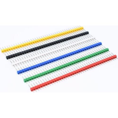 10pcs 40 Pin 1x40 Single Row Male 2.54 Breakable Pin Header Connector Strip