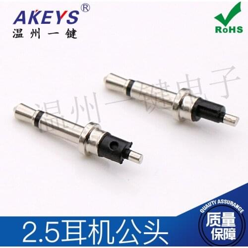 10pcs DC2.5MM Headphone pin welding Stereo mono Two-pole interface Audio male 2 headphone plugs