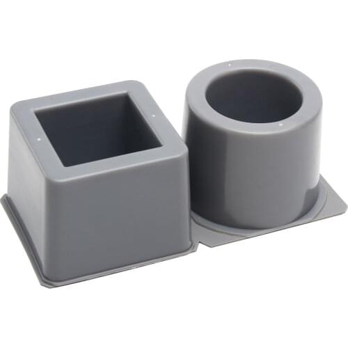 2 In 1 DIY Square Round Home Garden Solid Handmade Reusable Succulent Plant Easy Clean For Concrete Flower Pots Silicone Mold