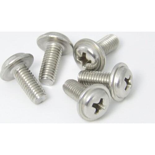 20PCS M2 M2.5 M3 M4 M5 DIN967 Nickel plating Cross recessed pan head screws with collar For Computer Floppy DVD ROM Motherboard