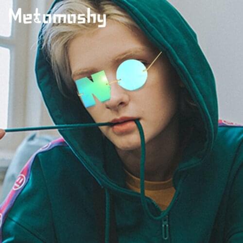 2020 Oversized Sunglasses Men Mirror Cool NO Letter Unique Red Silver Sun Glasses Women Punk Style Party Eyewear Okulary UV400