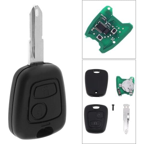 433MHz 2 Buttons Keyless Uncut Flip Remote Key Fob with PCF7961 Chip and NE73 Blade for Peugeot 206 / 306 / 405 Models 2007-2017
