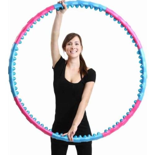 8 Sections Hoola Hoop Double Layer Magnet Fitness Hoop Exercise Equipment Massage Workout Sport Hoops Removable Burn Belly Fat