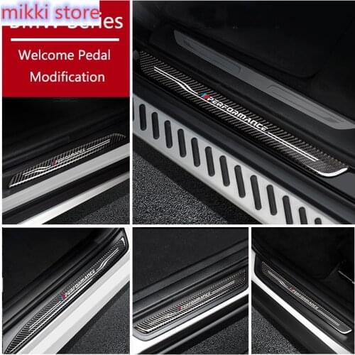 Accessories For BMW X5 X6 E70 E71 E84 E90 F10 F15 F16 F20 F30 F32 F34 F25 F26 Car Door Sill Scuff Plate Guards Protector Sticker