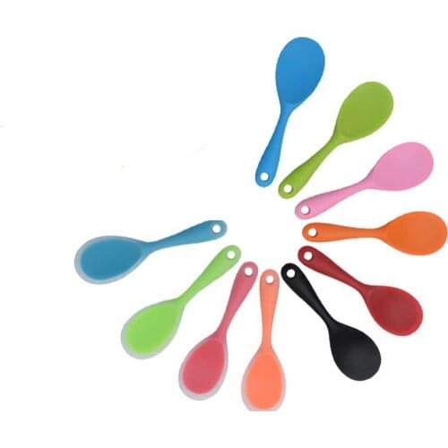 Home Use Large Silicone Long Handle Spoon High Grade Mixing Ladle Cooking Kitchen Soup Spoons Tableware Kitchen,Dining & Bar