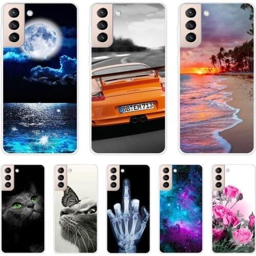 C For Samsung S21 Plus Case 2021 Bumper Cartoon Silicone TPU Soft Phone Cover For Samsung Galaxy S21 Ultra S 21 Plus fundas
