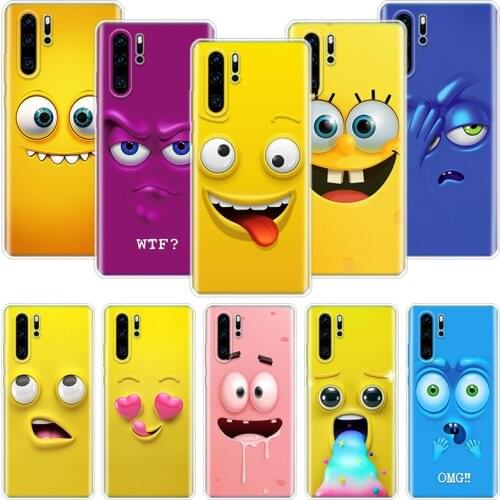 Funny Face Cute Phone Case For Huawei Honor 10 9 20 9X 8A 8X 8S 7A 7X Lite Pro 10i 20i Y5 Y6 Y7 Y9 2019 Cover Coque