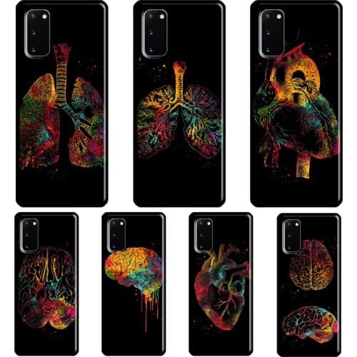Human Heart Brain Lungs Cover For Samsung Galaxy S20 FE S21 Ultra Note 20 Note9 Note10 S8 S9 S10 Plus Phone Case