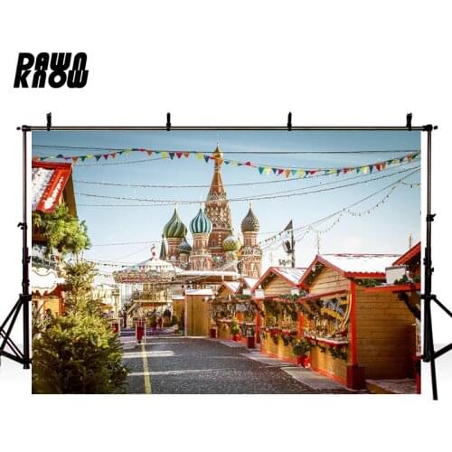 DAWNKNOW Amusement Park Castle Photography Background Flag Baby Photocall Fairy Tale Photo Shoot Backdrop Children lv2669