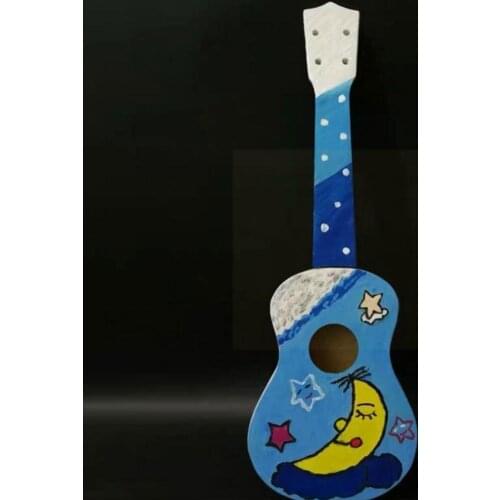 Ukulele Kit Basswood Body Plastic Fingerboard Handmade For Children Musical Assembly Instrument Ukulele G9A5