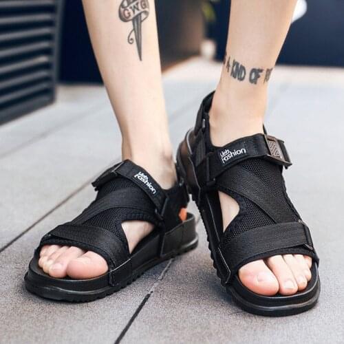 Man Beach Sandals 2019 Summer Gladiator Mens Outdoor Shoes Roman Men Casual Shoe Flip Flops Fashion Slippers Flat Plus Size 46