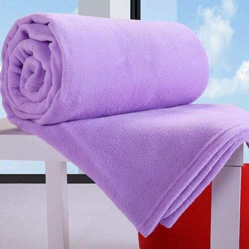 Soft Solid Color Warm Blanket Adult Home Living Room Bedspread Cover Rug Air Conditioning Quilt Car Sofa Blanket Decor