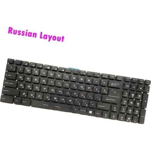 New Russian RGB Colorful Backlit keyboard for MSI Gaming GE62 2QD/GE62 2QE/ GE62 2QF Apache Pro GT72S Dominator G/Pro G/Pro 4K