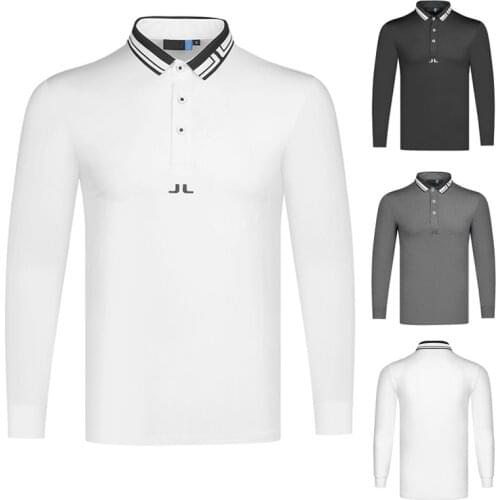 Fall 2020 new golf mens outdoor sports leisure long sleeve T-shirt Polo breathable sweat wicking clothes