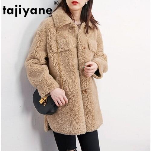 Autumn Winter Coat Women Clothes 2020 Real Fur Coat Streetwear Wool Jacket Korean Vintage Tops Suede Lining Sheep Shearling 3298