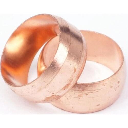 Fit for 15mm O/D Tube Copper Compression Sleeves Compression Fittings Sleeve Ferrule Ring