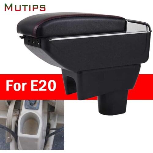 Mutips for Mahindra e20 plus armrest box leather arm rest USB ports storage box accessories decoration automobile interior parts