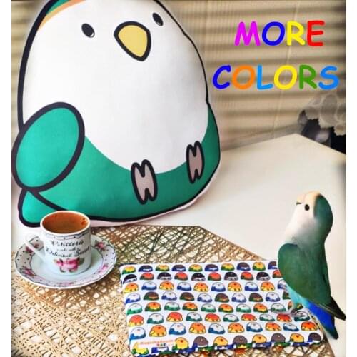 Lovebird Plush Pillow Cushion Bird Parrot Gift