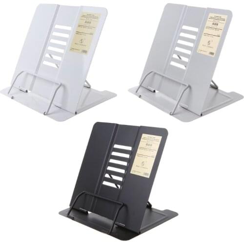 CPDD Portable Metal Adjustable Reading Book Holder Support Document Shelf Bookstand