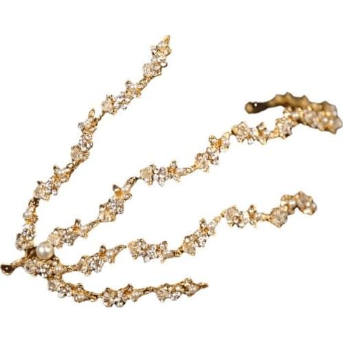 Claw Shaped Headband 4 Row Luxury Shiny Rhinestone Inlaid Headband for Female Wedding Birthday Hair Accessories LXH