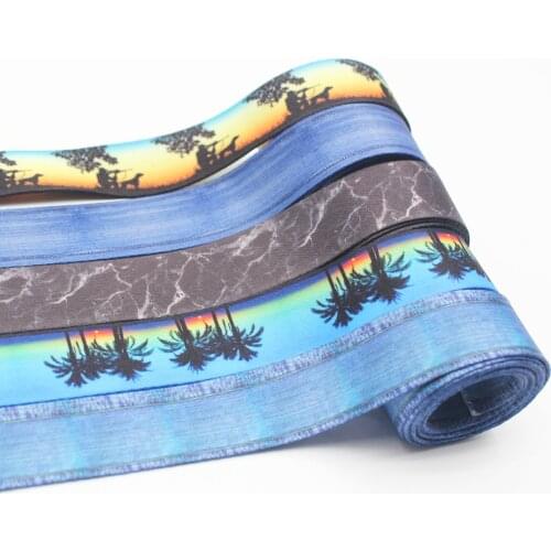 Denim Series Double Printed Phone Holder Key Lanyard Ribbon ID Badge Holders Anti-Lost Phone Neck Straps DIY Keychain 25 Yards