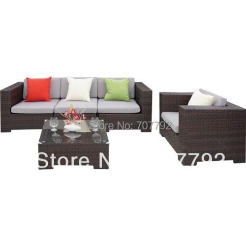 Outdoor Patio Wicker Furniture Luxury Deep Seating Sofa Set