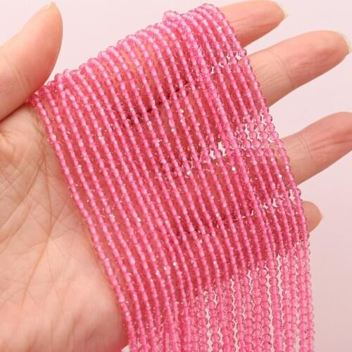 Spinels Stone Beads Faceted Pink Beads for Jewelry Making DIY Bracelet Necklace Accessories Women Gift Size 3mm