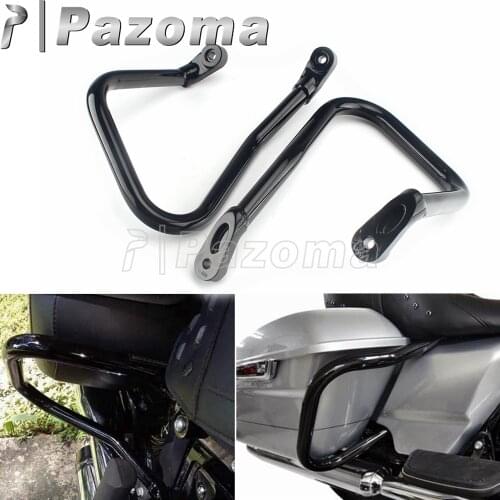 2pcs Motorcycle Steel Rear Saddlebag Guard Crash Bars For Harley Softail Heritage Classic FLHC 114 FLHCS 18 2019 2020 # 90201315