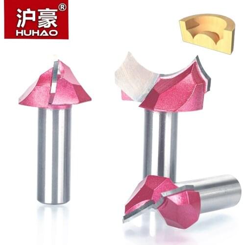 HUHAO 1pc 1/2" 1/4" Shank Bit Industrial Grade Round Over Bits Router Bits For Wood Woodworking Engraving Cutter