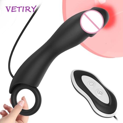 VETIRY Dildo Vibrator Anal Plug Anal Bead Remote Control Masturbation Butt Plug Sex Toys for Men Women 7 Speed Vagina Massage