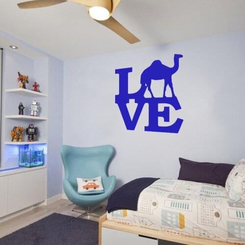 EmpireYing 3 Sizes 8 Colors Camel Love Vinyl Decal Zoo Keeper Africa Desert Dromedary Window Bumper Door Wall Car Sticker Decals
